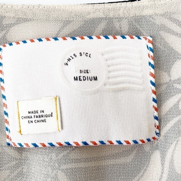 Anthropologie Black and Cream Patterned Dress - Picture 5 of 15